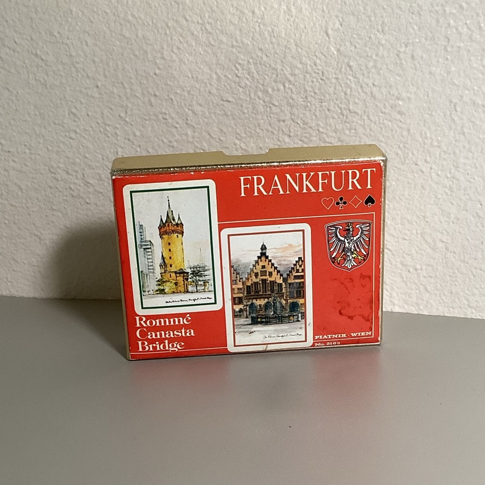 Vintage Frankfurt Rommé canasta Bridge Card Set Piatnik Wien No. 2162